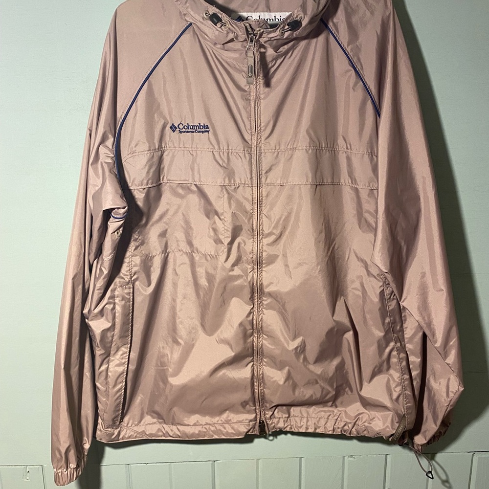 Columbia Beige Windbreaker Jacket SZ.XL